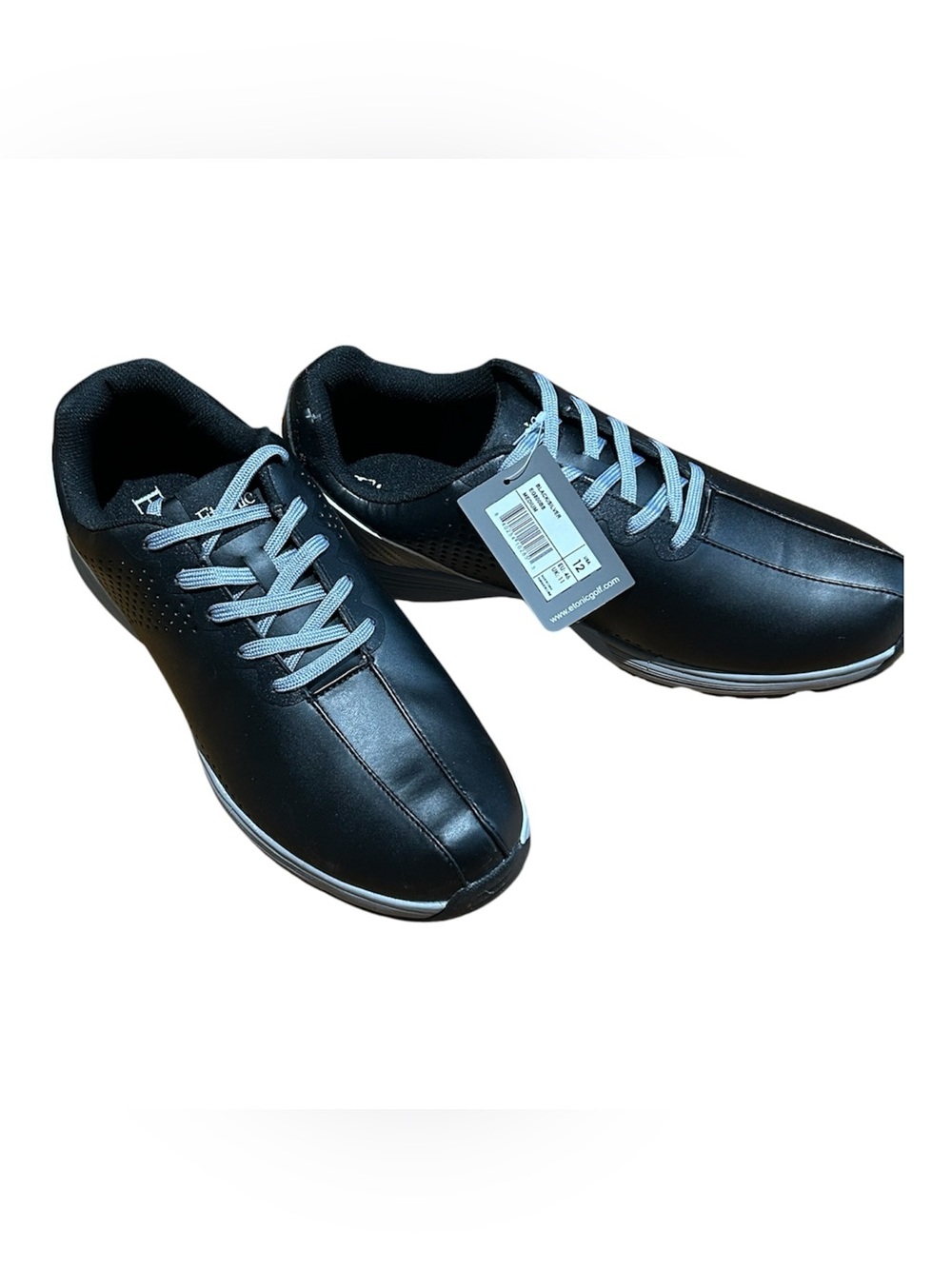 Etonic Stabilizer Men’s Spiked Golf Shoes Black Silver Size 12 M NWT